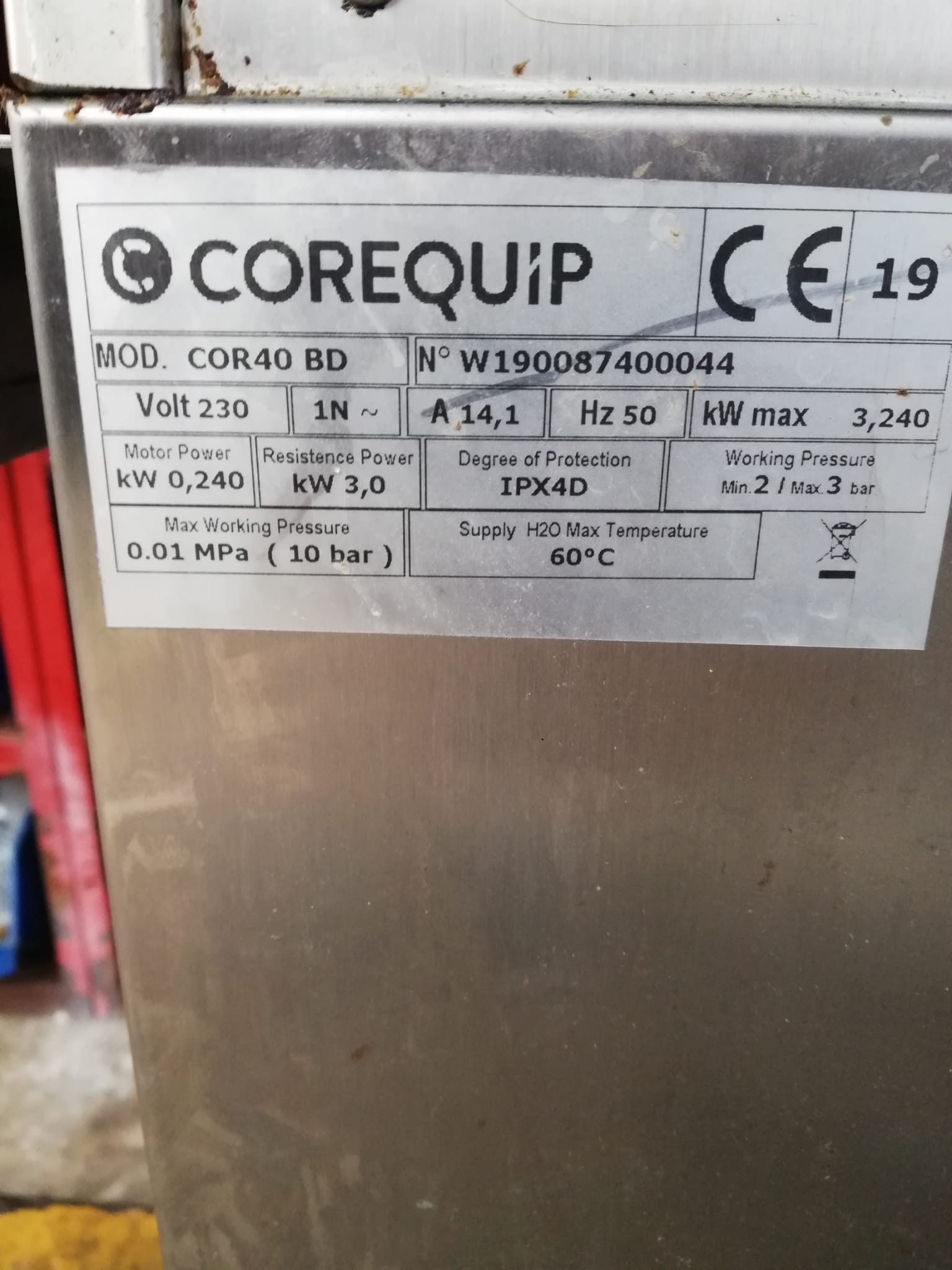 LAVAVASOS COREQUIPO MOD. COR40 BD - Imagen 2